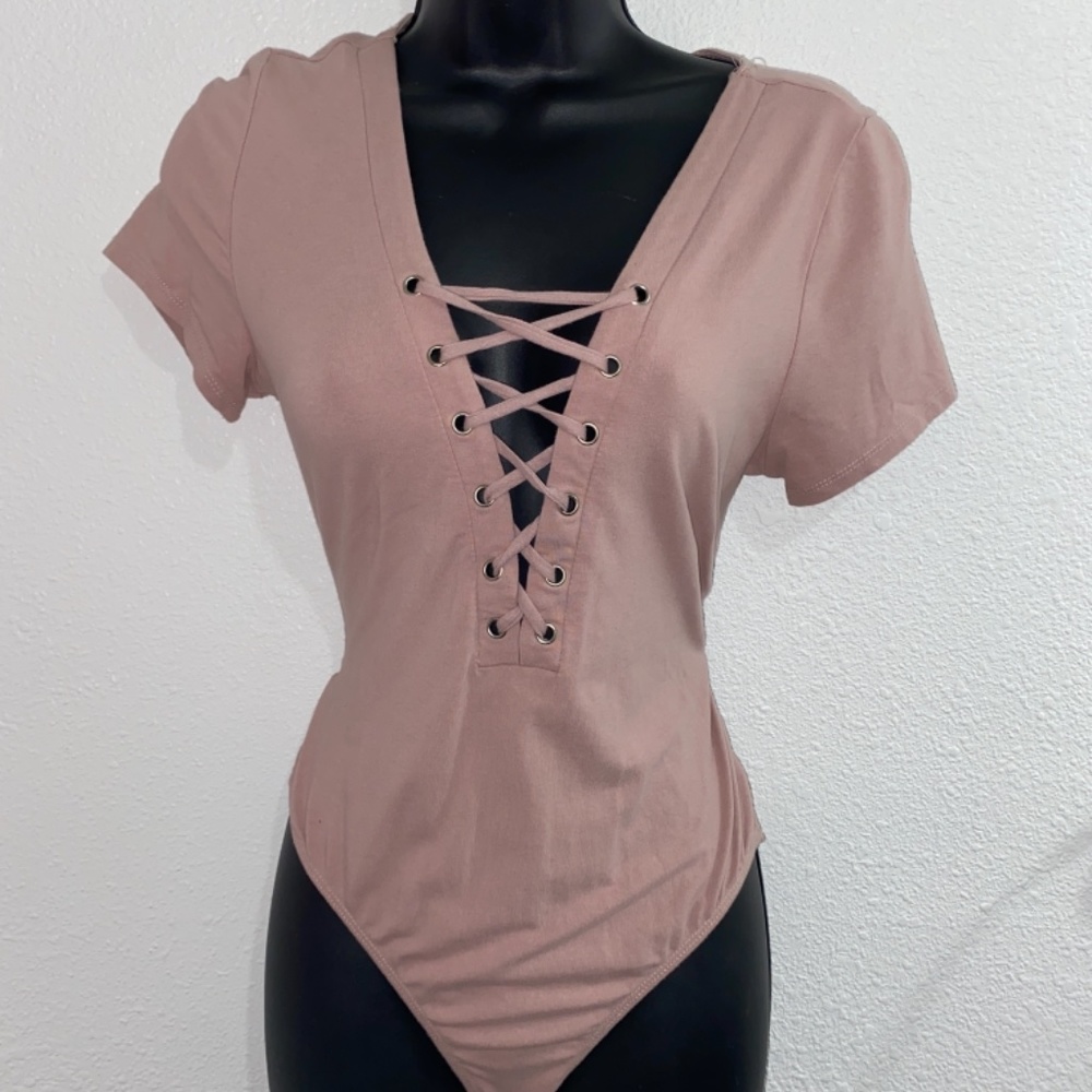 Pink criss cross top